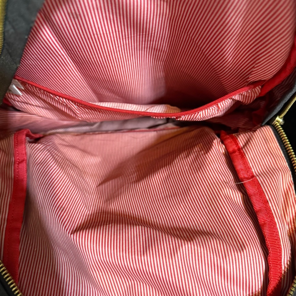 Herschel Supply Co. Backpack School Book Bag‎ Black Gold Zipper Travel - Picture 3 of 8
